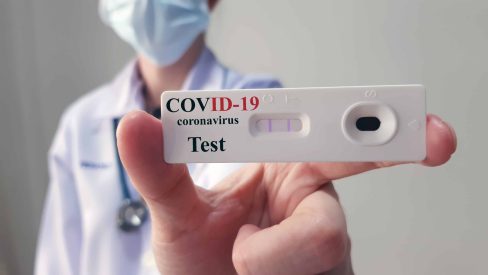 Doctor show rapid laboratory COVID-19 test for diagnosis new Corona virus infection(novel corona virus disease 2019 or COVID)from Wuhan